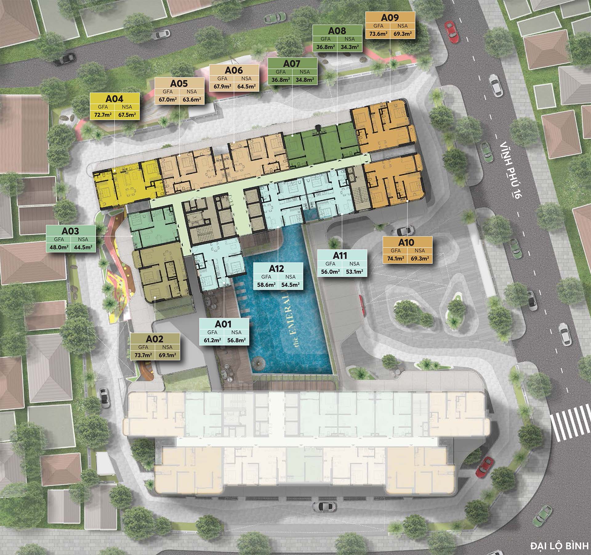 Mat bang tien ich The Emerald