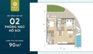 Bán căn 2 phòng ngủ tầng 3 Maia Resort Hồ Tràm có hồ bơi
