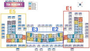 Mặt bằng chi tiết căn hộ sở hữu lâu dài Beacon - Blanca City Vũng Tàu