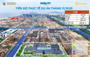 Bán nhà phố trục đường C18 giá tốt Blanca City đối diện nhà văn hóa