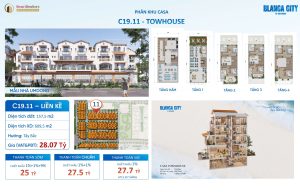 Bán nhà phố xẻ khe Blanca City Vũng Tàu trục đường C19