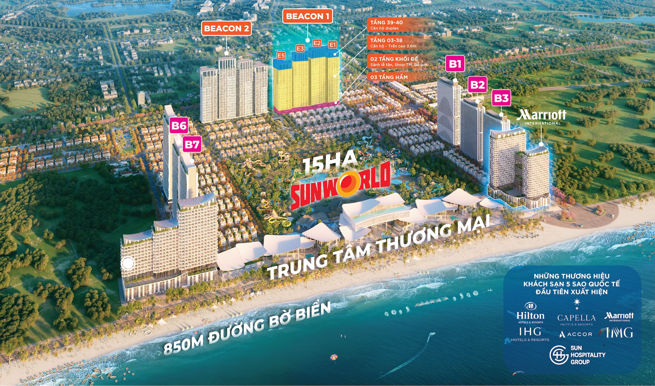 Chính chủ bán căn 1PN+ tầng 3A View công viên Sun Group Vũng Tàu giá TTS 2,99 tỷ